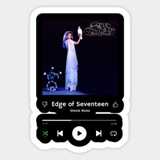 Stereo Music Player - Edge of Seventeen Sticker